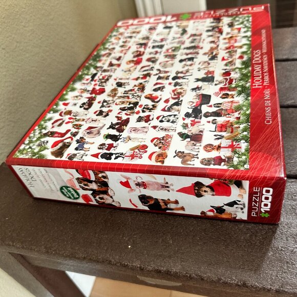 EUROGRAPHICS 1000 piece "Holiday Dogs" Puzzle - Picture 6 of 8